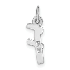 Sterling Silver 925 Unisex Polished Initial F Charm