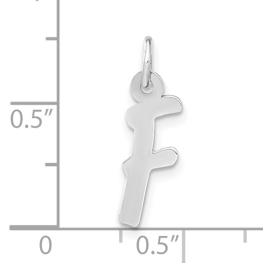 Sterling Silver 925 Unisex Polished Initial F Charm