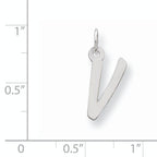 Sterling Silver 925 Initial V Charm Elegant Themed Pendant by Sophia Jewelers