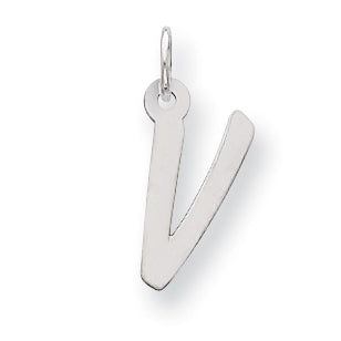 Sterling Silver Medium Initial V Charm Main image