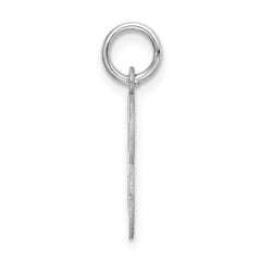 Sterling Silver 925 Block Letter B Charm with Rhodium Elegance