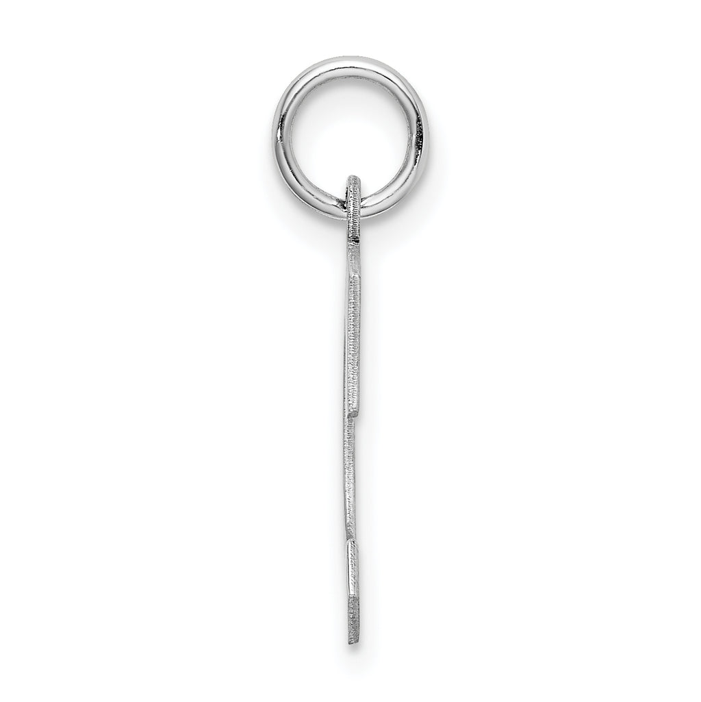 Sterling Silver 925 Rhodium-Plated C Initial Charm by Sophia Jewelers