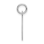Sophia Jewelers Medium Sterling Silver Initial D Rhodium Charm
