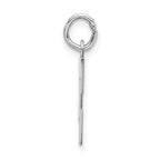 Sterling Silver Rhodium-Plated Initial E Charm Elegant Medium Pendant