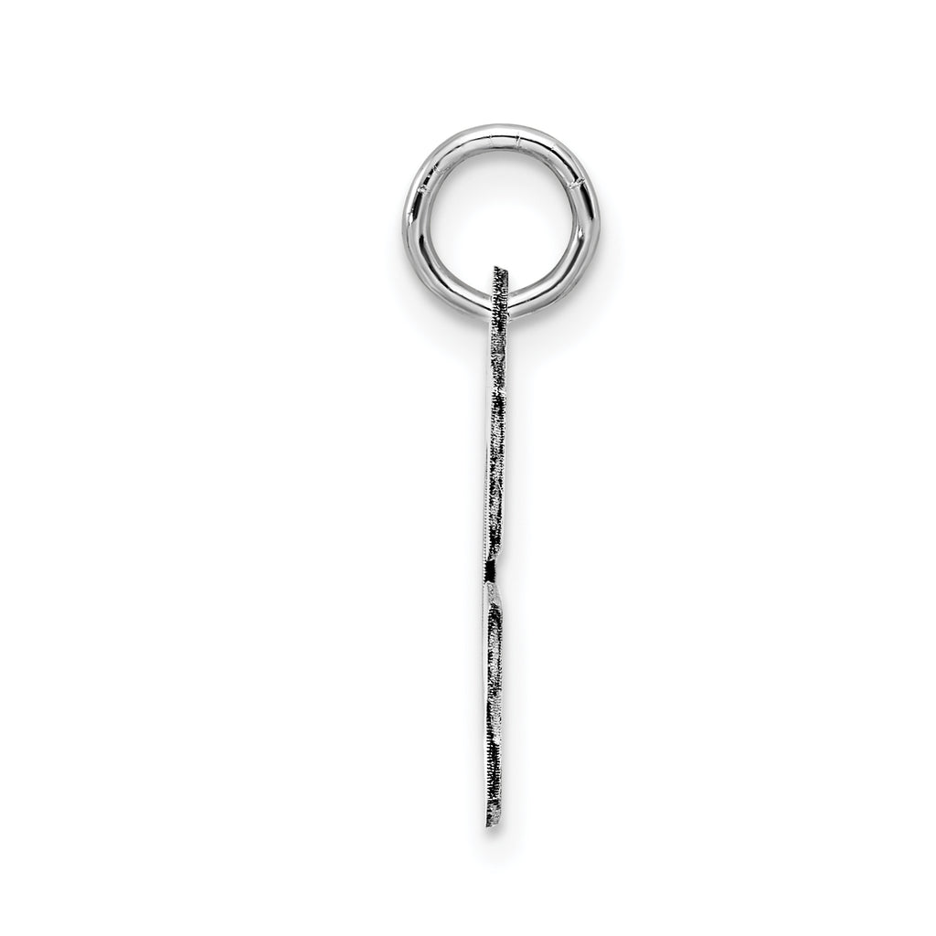 Sterling Silver Rhodium-Plated Initial G Charm Elegant Sophia Jewelers