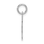 Sterling Silver Rhodium-Plated Initial J Charm Medium Pendant