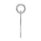 Sterling Silver Rhodium-Plated K Charm Elegant Medium Size Pendant