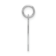 Sterling Silver Rhodium-Plated K Charm Elegant Medium Size Pendant