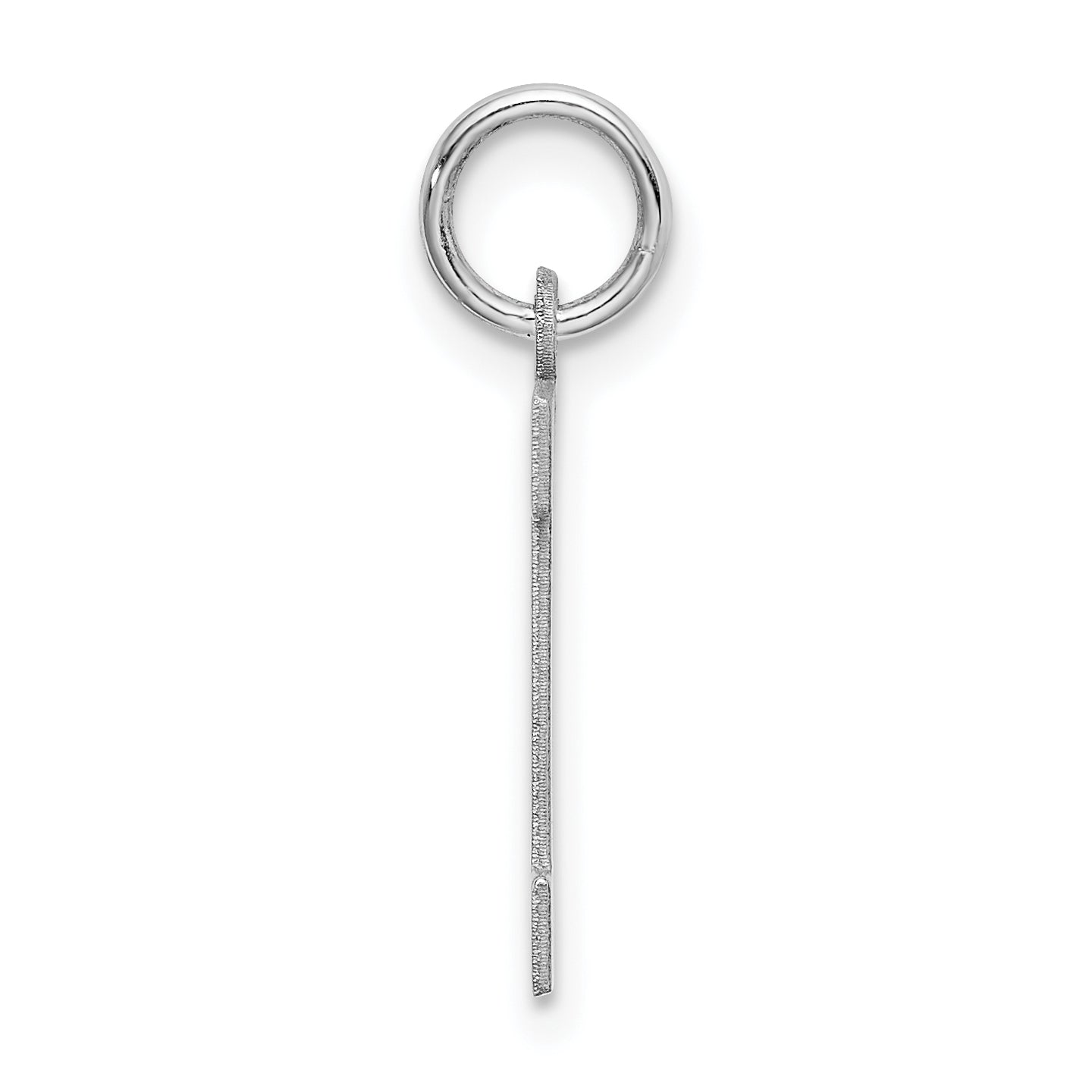 Sophia Jewelers Rhodium-Plated Sterling Silver Initial M Charm Pendant