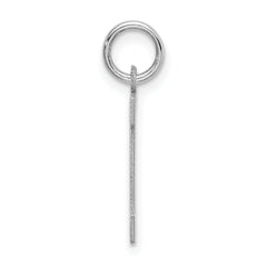 Sophia Jewelers Rhodium-Plated Sterling Silver Initial M Charm Pendant