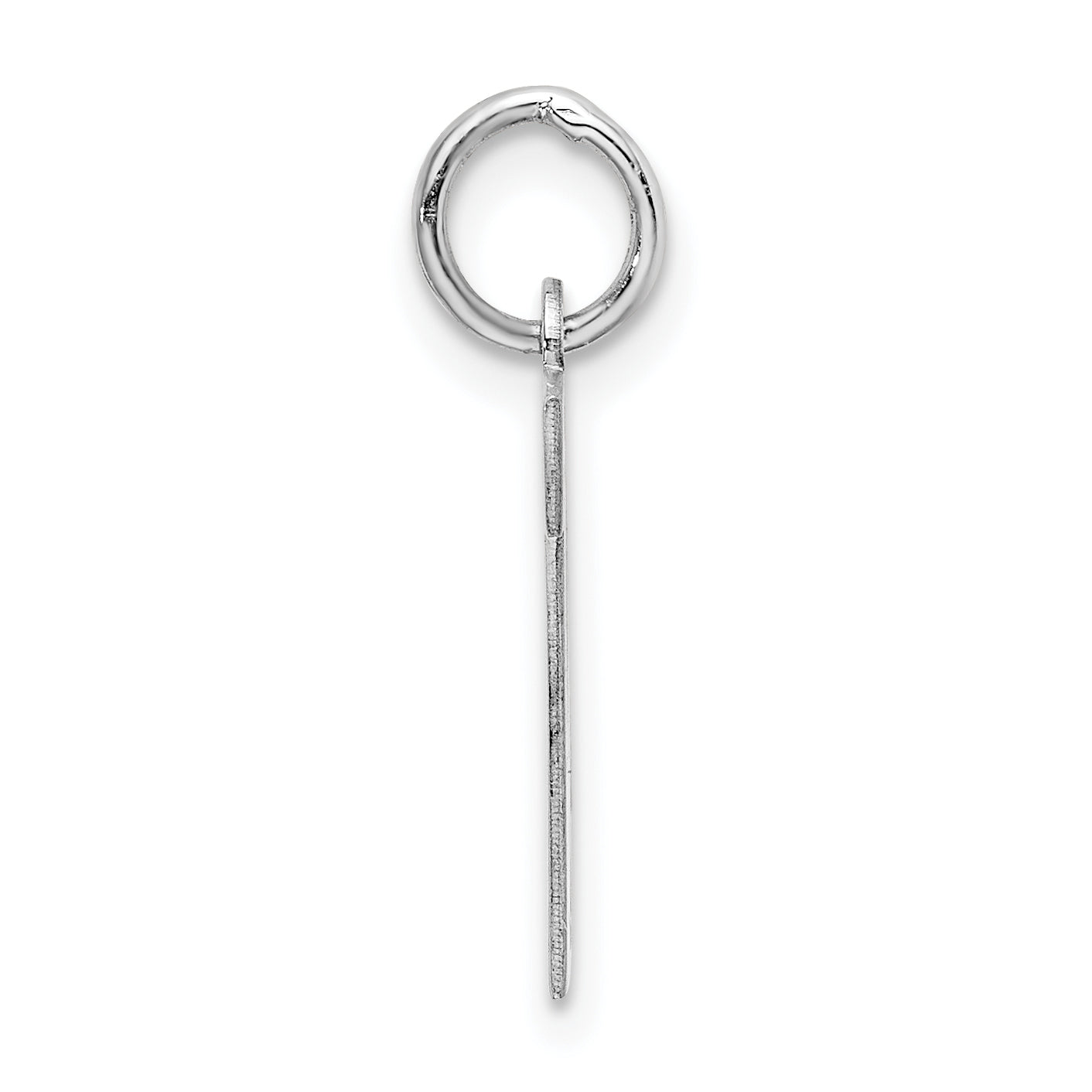 Sterling Silver 925 Initial N Charm Rhodium-Plated Elegance Secondary image