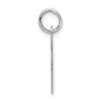 Sterling Silver 925 Initial N Charm Rhodium-Plated Elegance