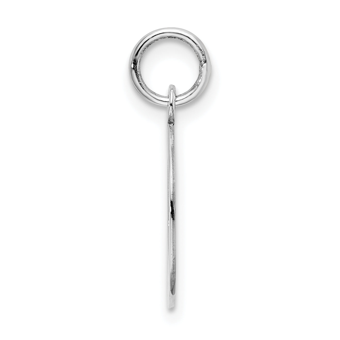 Sophia Jewelers' Sterling Silver Rhodium-Plated Initial O Charm Elegant Medium Size Secondary image