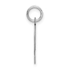 Sophia Jewelers Sterling Silver Block 'P' Charm Rhodium-Plated Elegance