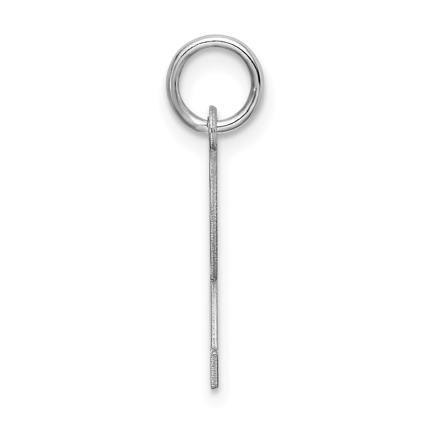 Sterling Silver Rhodium-Plated R Initial Charm Elegant Medium Pendant Secondary image