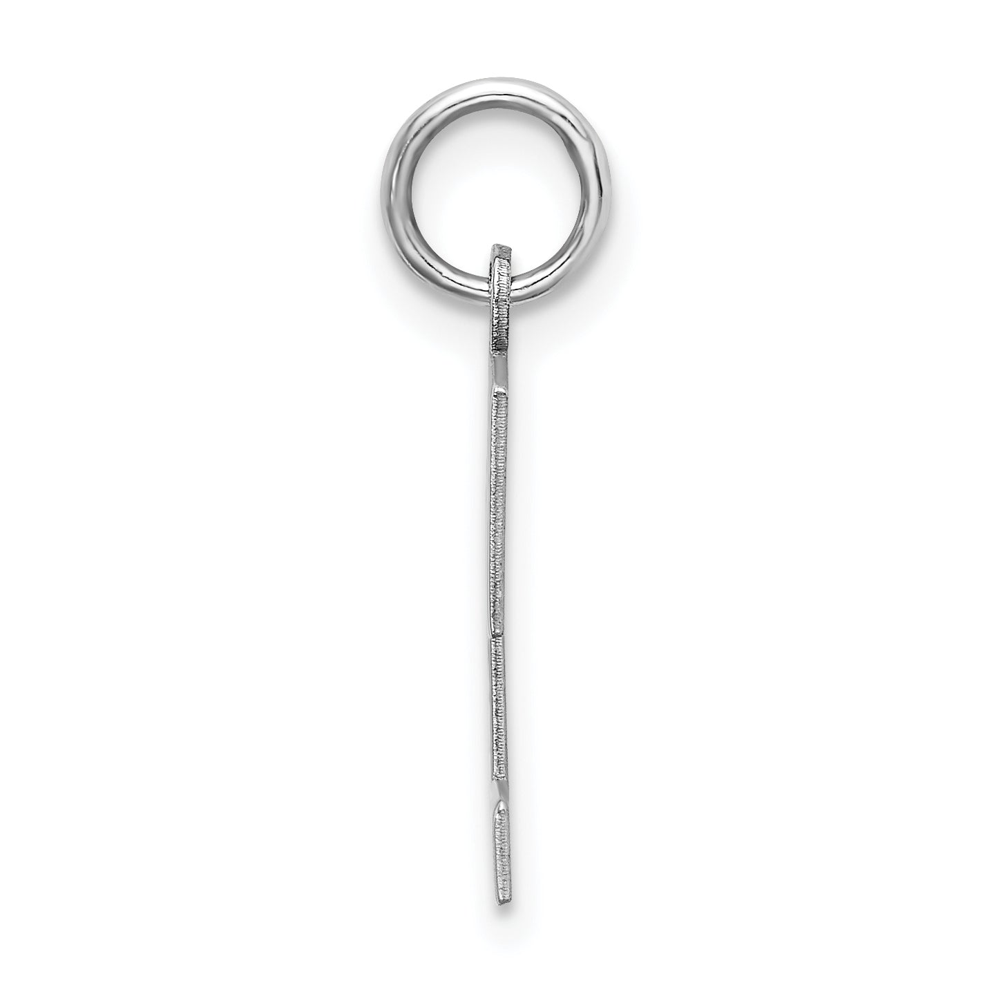 Sterling Silver Rhodium-Plated T Initial Charm Elegant and Timeless Design