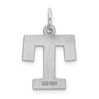 Sterling Silver Rhodium-Plated T Initial Charm Elegant and Timeless Design