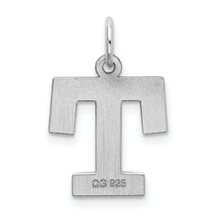 Sterling Silver Rhodium-Plated T Initial Charm Elegant and Timeless Design