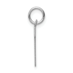 Sterling Silver Rhodium-Plated V Initial Charm Elegant Medium Pendant