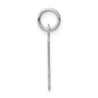 Sterling Silver Rhodium-plated Initial Z Charm Elegant Medium Pendant
