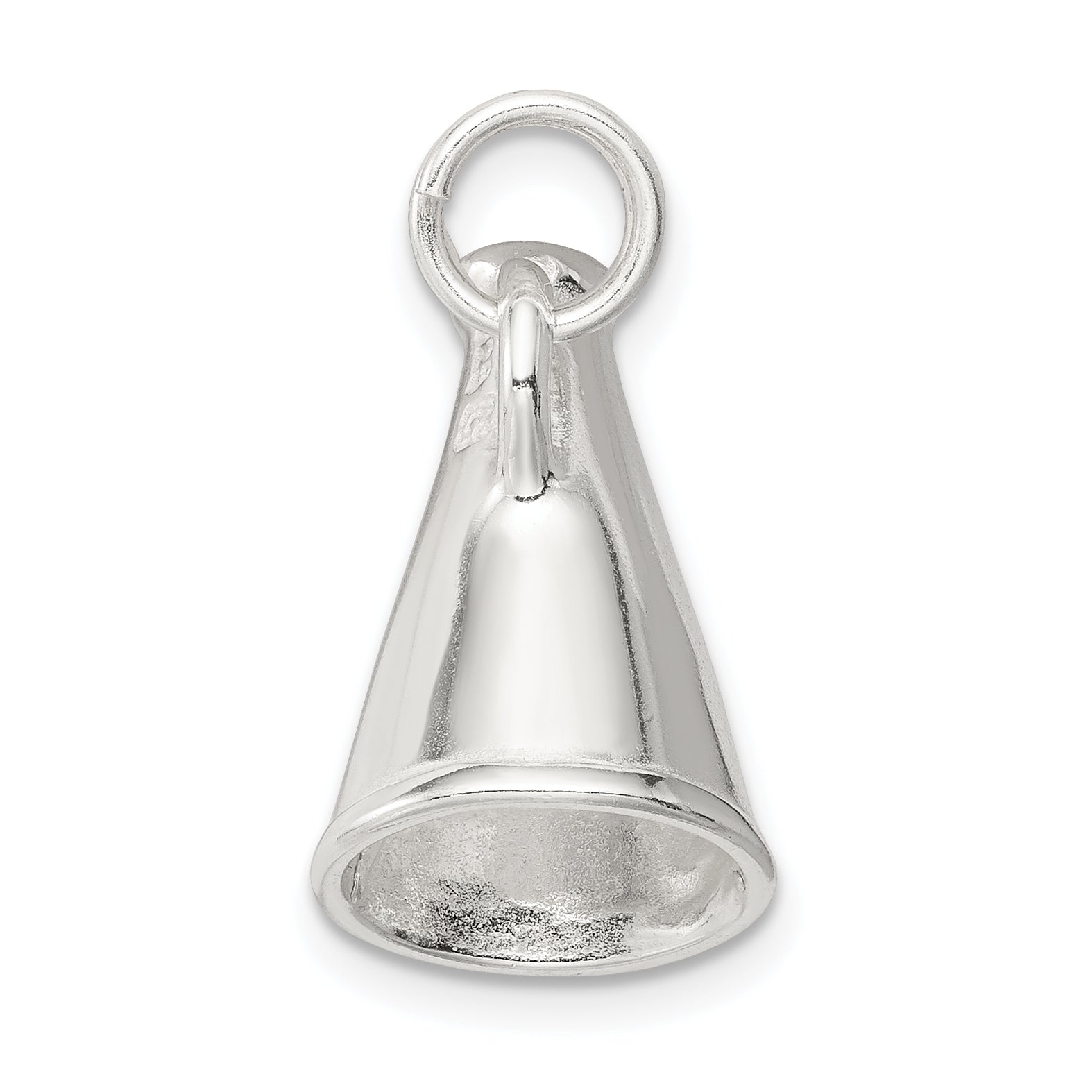 Sterling Silver 925 Megaphone Charm with Polished Rhodium Finish Secondary image