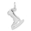 Sterling Silver 3-D Polished Ice Skate Charm