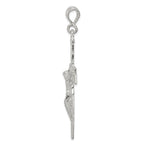 Sterling Silver 925 Polished Crucifix Pendant with Anti-Tarnish Finish