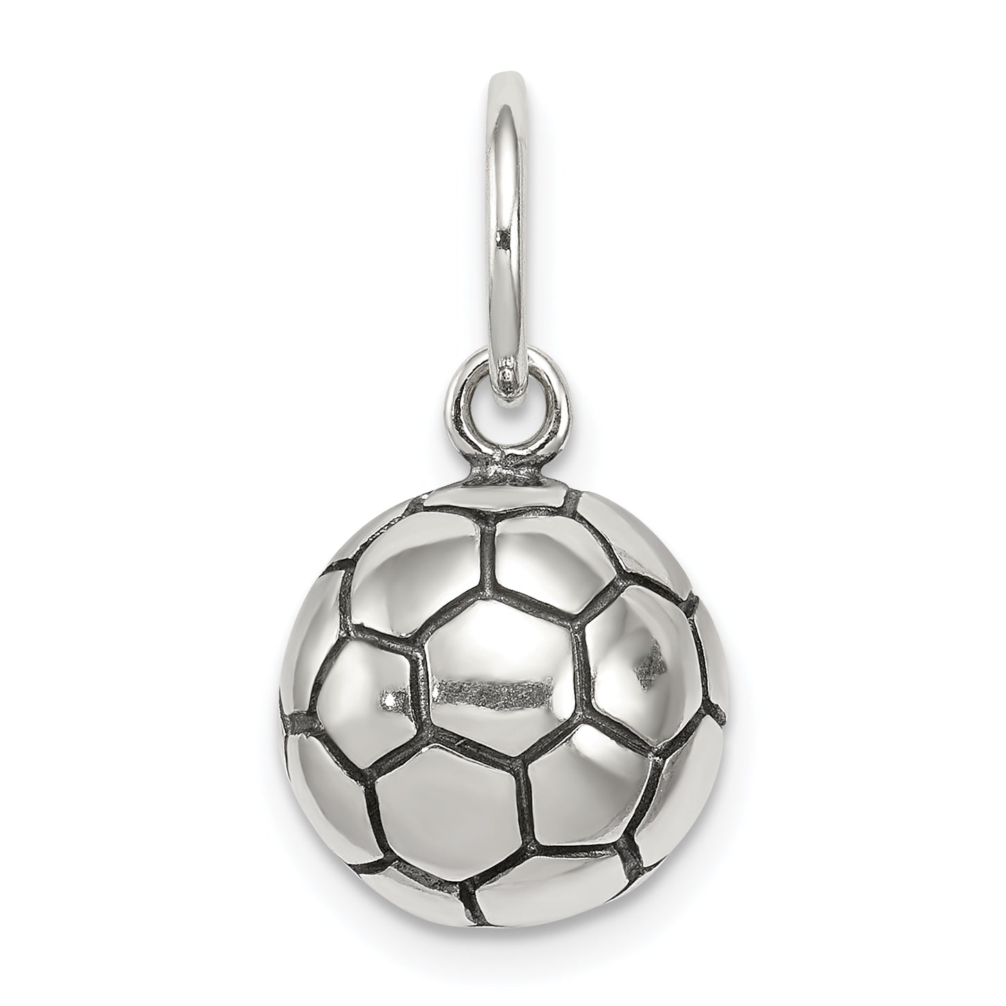 Sterling Silver Antique Soccer Ball Charm Main image