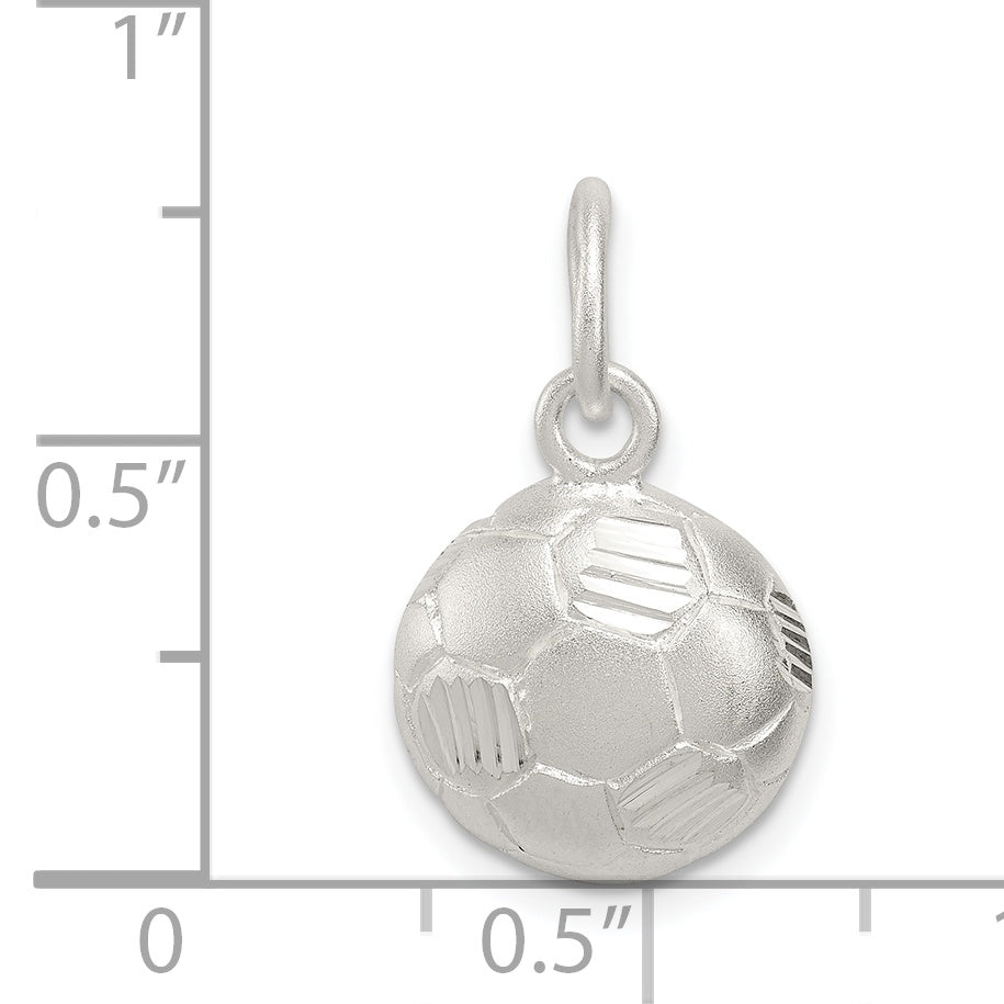 Sophia Jewelers Sterling Silver Soccer Ball Charm with Polished Finish