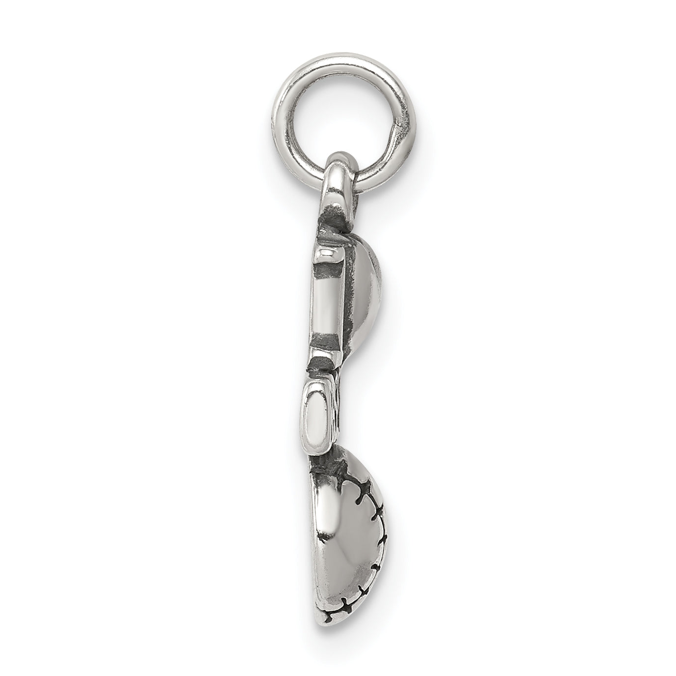 Sophia Jewelers Sterling Silver Antique Baseball Charm Polished Finish Secondary image