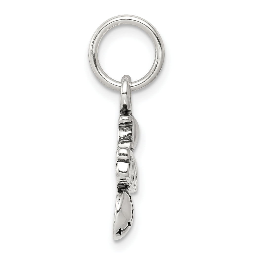 Sterling Silver 925 Polished Softball Charm for Vintage Lovers
