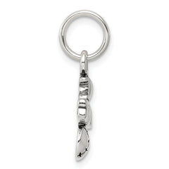 Sterling Silver 925 Polished Softball Charm for Vintage Lovers