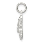 Men's Sterling Silver 925 Skull Charm with Clear CZ Stones