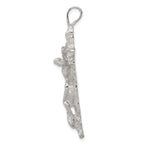 Sterling Silver 925 Crucifix Pendant with Polished Anti-Tarnish Finish