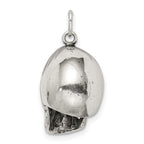 Sophia Jewelers Men's 925 Sterling Silver Antiqued Skull Pendant