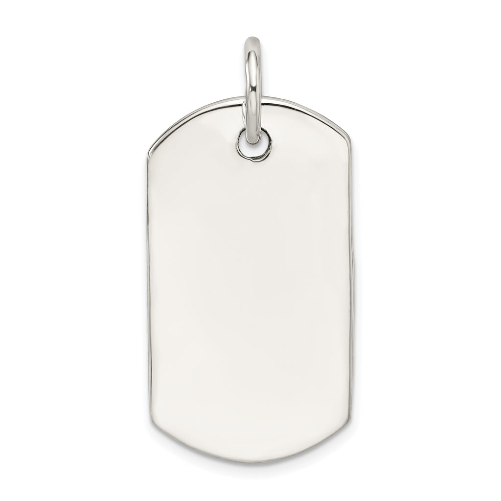 Sophia Jewelers 925 Sterling Silver Polished Anti-Tarnish Dog Tag Pendant