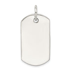 Sophia Jewelers 925 Sterling Silver Polished Anti-Tarnish Dog Tag Pendant