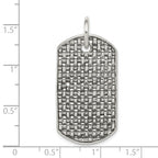 Sophia Jewelers 925 Sterling Silver Polished Anti-Tarnish Dog Tag Pendant