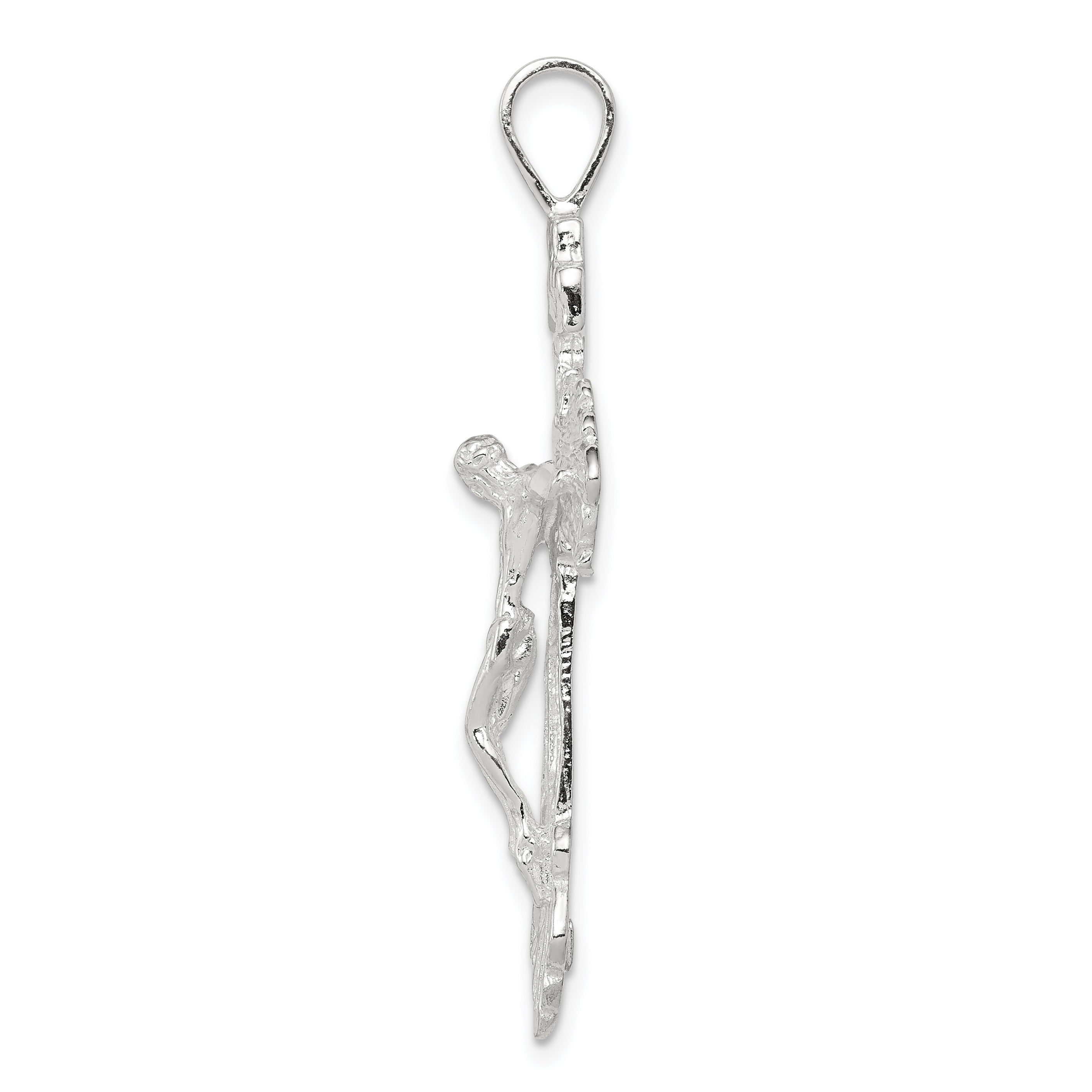 Sophia Jewelers Sterling Silver 925 Crucifix Pendant with Polished Anti-Tarnish Finish Secondary image