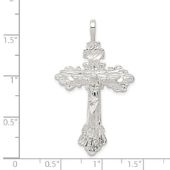 Sophia Jewelers Sterling Silver 925 Crucifix Pendant with Polished Anti-Tarnish Finish