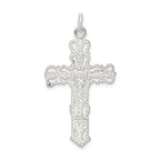 Sterling Silver 925 Polished Crucifix Pendant with Anti-Tarnish Finish