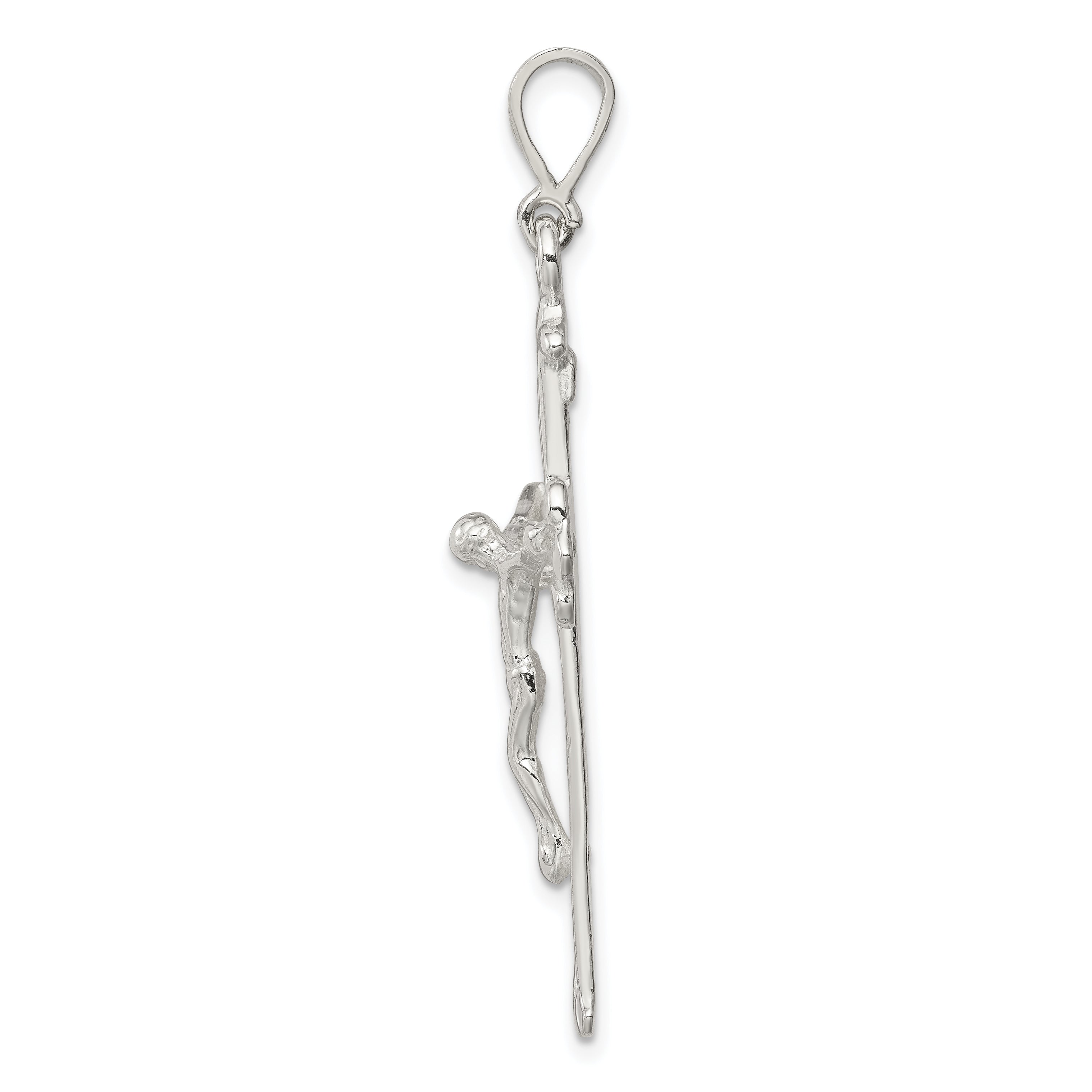 Sterling Silver 925 Crucifix Pendant with Polished Anti-Tarnish Finish Secondary image