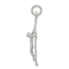 Sterling Silver 925 Crucifix Pendant with Polished Anti-Tarnish Finish