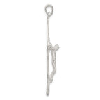 Sophia Jewelers Sterling Silver Polished Crucifix Pendant with Anti-Tarnish Finish