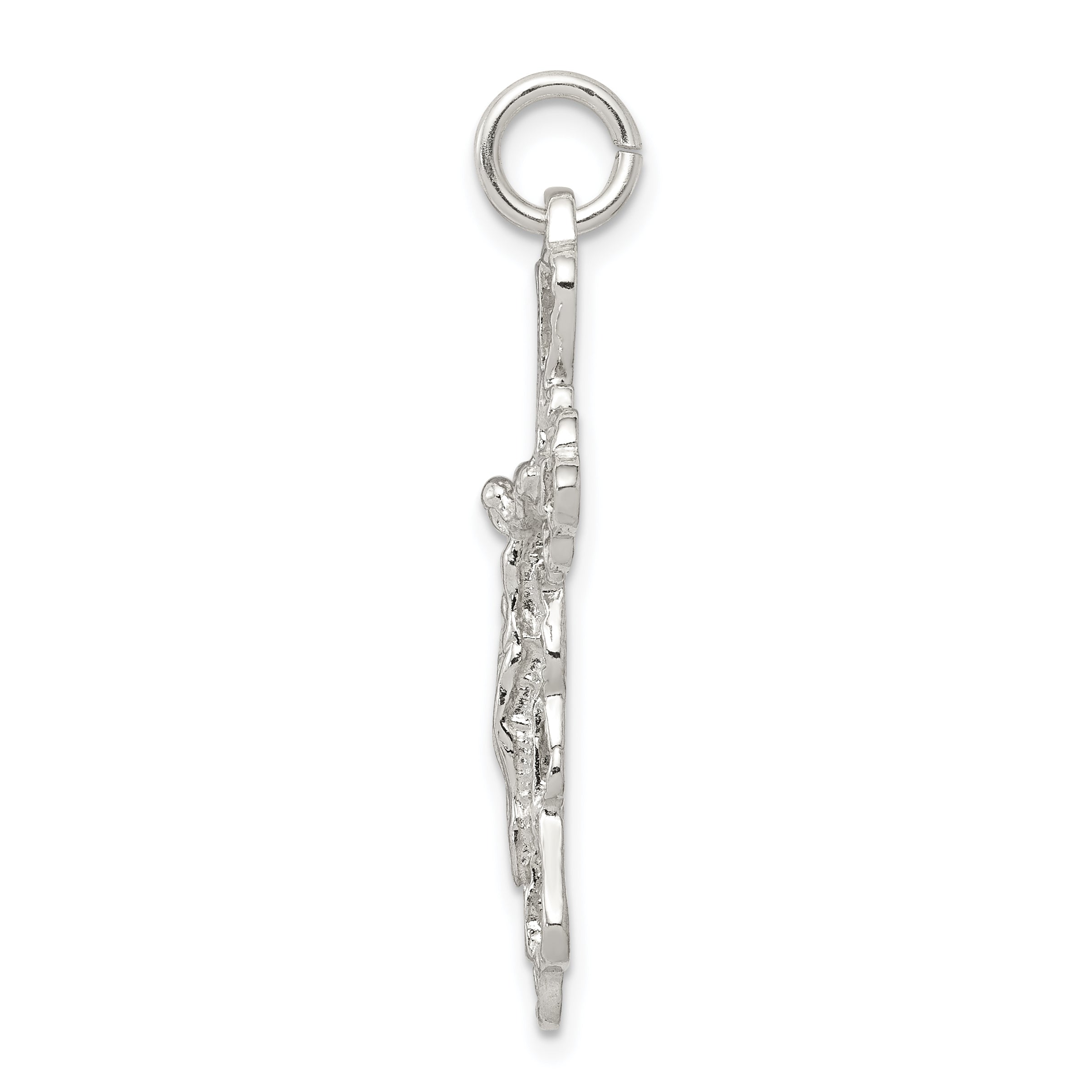 Sophia Jewelers 925 Sterling Silver Polished Crucifix Pendant with Anti-Tarnish Protection