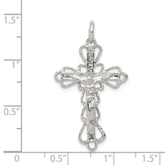 Sophia Jewelers 925 Sterling Silver Polished Crucifix Pendant with Anti-Tarnish Protection