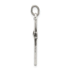 Sterling Silver 925 Polished Nail Cross Pendant Vintage Charm