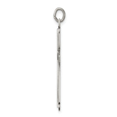 Sterling Silver 925 Cross Pendant with Polished Satin Finish
