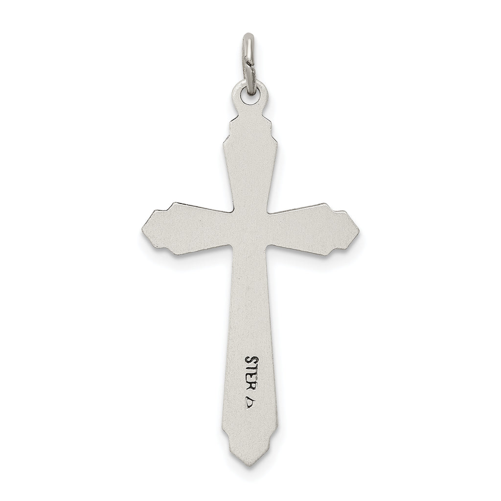 Sterling Silver 925 Cross Pendant with Polished Satin Finish