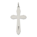 Sterling Silver 925 Cross Pendant with Polished Satin Finish